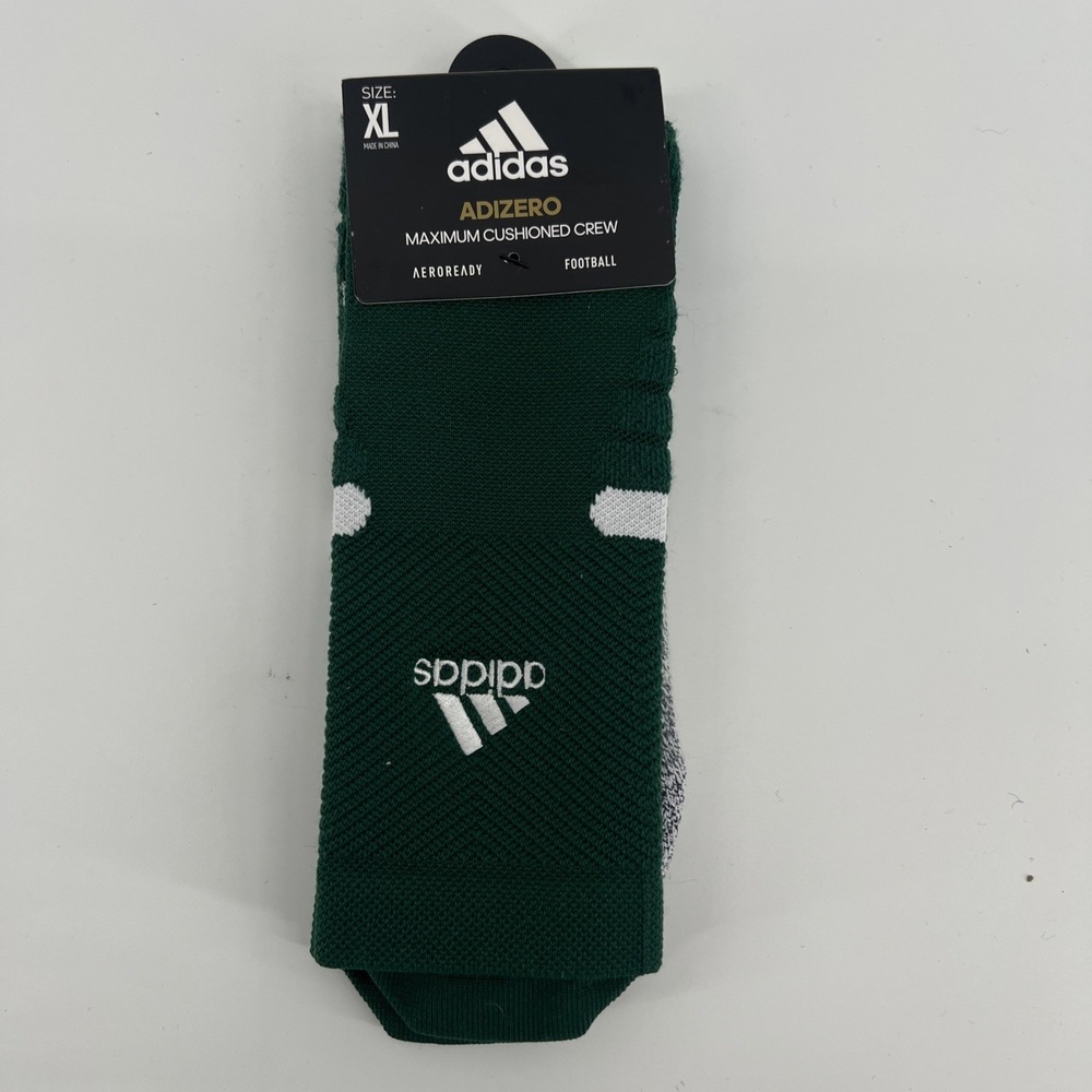 Adidas Adizero Maximum Cushioned Crew Football Socks XL Aeroready Green White